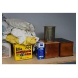 Metal Shelf with Contents