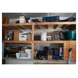 Contents of Shelves - Bar Clamps, Sporting Goods, Cameras, Tools