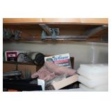 Contents of Shelves - Bar Clamps, Sporting Goods, Cameras, Tools