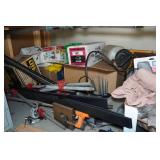 Contents of Shelves - Bar Clamps, Sporting Goods, Cameras, Tools