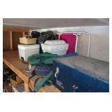 Contents of Shelves - Bar Clamps, Sporting Goods, Cameras, Tools