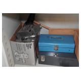 Metal Cabinet with Contents - Casters, Tools