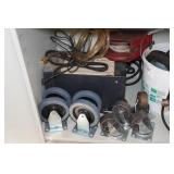 Metal Cabinet with Contents - Casters, Tools