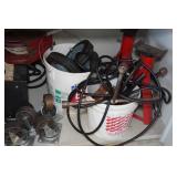 Metal Cabinet with Contents - Casters, Tools