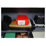 Office Desk with Wall Shelves and Content - Vintage Camera, Tools