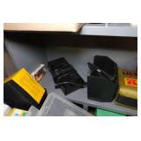 Office Desk with Wall Shelves and Content - Vintage Camera, Tools