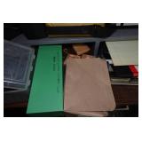 Office Desk with Wall Shelves and Content - Vintage Camera, Tools