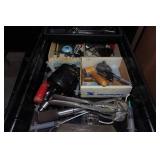 Office Desk with Wall Shelves and Content - Vintage Camera, Tools