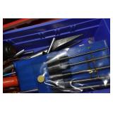 Metal Cabinet with Tools - Saws, Drivers, Punches