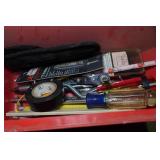 Metal Cabinet with Tools - Saws, Drivers, Punches