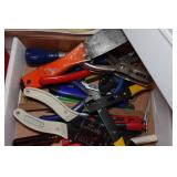 Metal Cabinet with Tools - Saws, Drivers, Punches