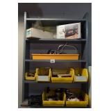 Wall Shelf with Contents - Spiral Saw, Vise Grips, Chassis Punch Set
