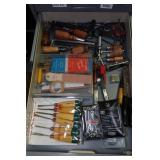 Contents of Drawer - Carving Tools, Wrenches, Drivers