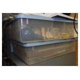 Cabinet of Drawers with Contents - Clamps, Fasteners, Cassette Tapes