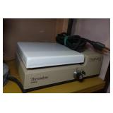 Metal Shelf with Contents - Hand Drill, Hot Plate, Rope Lights