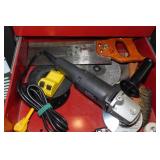 Tool Chest with Contents - Air File, Corded Drill, Grinder