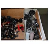 Assorted Parts - Knobs, Flash Assemblies, Electric Motor, Dolly