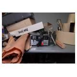 Desk with Cabinets and Contents - Camera Parts, Pocket Watches, Tools