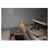 Desk with Cabinets and Contents - Camera Parts, Pocket Watches, Tools