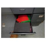 Desk with Cabinets and Contents - Camera Parts, Pocket Watches, Tools