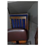 Contents of Crawlspace - Banquet Table, TV Trays, Folding Chair