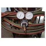 Oxy-Acetylene Cart with Hoses and Regulators