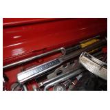 Tool Box with Tools - Craftsman 3/4" Ratchet, Wrenches, Sockets