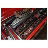 Tool Box with Tools - Craftsman 3/4" Ratchet, Wrenches, Sockets