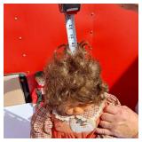 Lot of 3 Porcelain Dolls Including One with Curly Hair and One with Holiday Attire