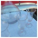 Glass Decanter Set including 1 Decanter and 6 Shot Glasses