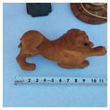 Decorative Wooden Lamp, Decorative Vase, Carved Lion