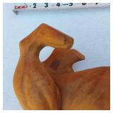 Decorative Wooden Lamp, Decorative Vase, Carved Lion