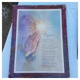 Picture Frames Including Solid Wood Frame, Wall Collage Frame and Two Floral Prints, Praying Hands