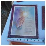Picture Frames Including Solid Wood Frame, Wall Collage Frame and Two Floral Prints, Praying Hands