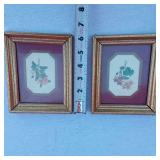 Picture Frames Including Solid Wood Frame, Wall Collage Frame and Two Floral Prints, Praying Hands