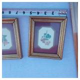 Picture Frames Including Solid Wood Frame, Wall Collage Frame and Two Floral Prints, Praying Hands