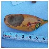 Variety of Small Home Decor Items - Small Framed Shells, Carved Double Bowl, Planter, Small Shoe, Small Carved Wood Shoe and More