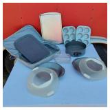 Vintage Cow Butter Dish, Muffin Tins, Cake Pan and More