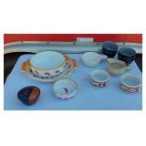 Variety of Glassware, Stoneware Kitchen and Serving items