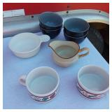 Variety of Glassware, Stoneware Kitchen and Serving items