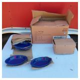 Rarebit Cobalt Blue Glaze Plates Item # RL40-012, Box of 3 Dozen Plates - Uncounted