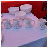 Dinner Set including Plates and Mugs with Fun Sayings on Them