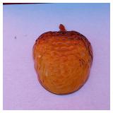 Amber Glass Grapes Harvest Fruit Shaped Bowl - Maybe Indiana Glass