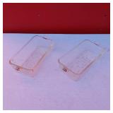 Glass Bakeware Loaf Pans, Measuring 8.5" x 4.5" each