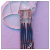 Vintage Mid Centurry Fondue Pot, Plates and Forks