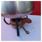 Vintage Mid Centurry Fondue Pot, Plates and Forks