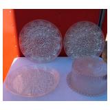Variety of Plastic Serving Plates and Cake Container