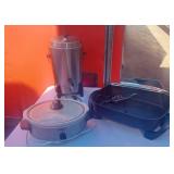 Brand Name: Parini Slow Cooker and Electric Griddle Set, Stainless Steel 30-Cup Coffee Urn