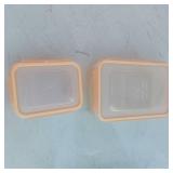 Lot of Plastic Food Storage Containers including Various Sizes and Types, Some with Lids