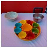 Vintage Texas Ware Bowl, Colorful Serving Dishes, Mixing Bowl